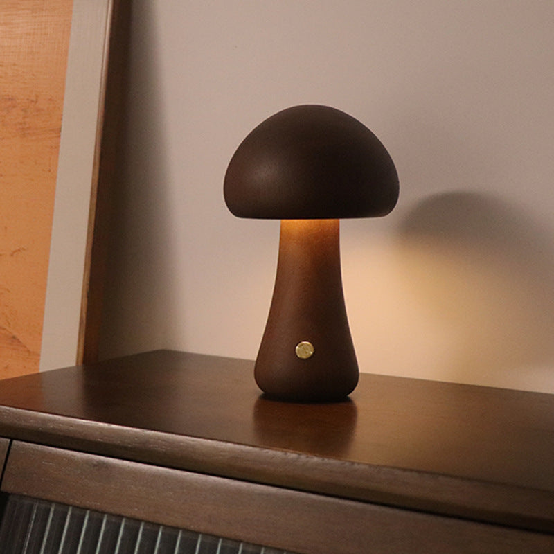 Wooden Mushroom Night Light