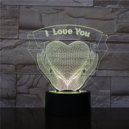 Valentines Day Gift Love 3D Night Light