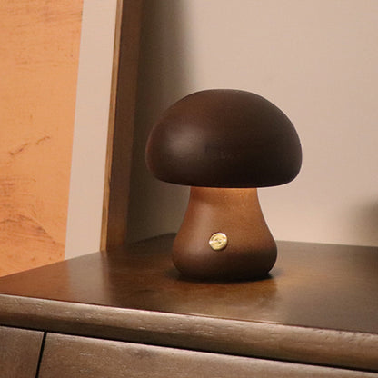 Wooden Mushroom Night Light