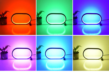 Plug-In Oval Acrylic Lamp