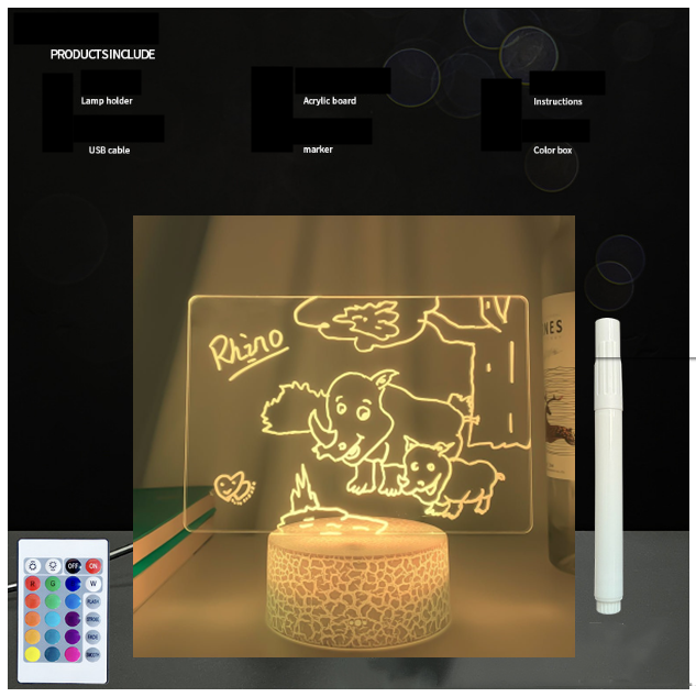 3D Light Handwritten Message Board